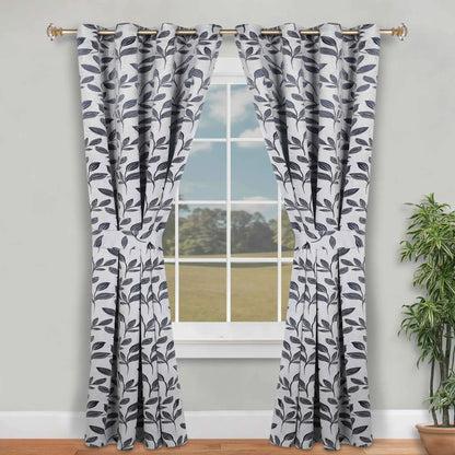 Leaves Machine Room Darkening Blackout Curtains, Set of 2