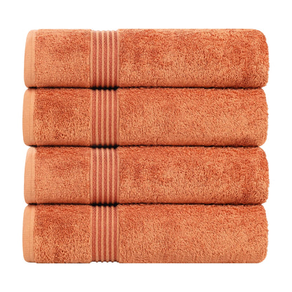 Heritage Egyptian Cotton Solid Bath Towel Set of 4 - Blue Nile Mills