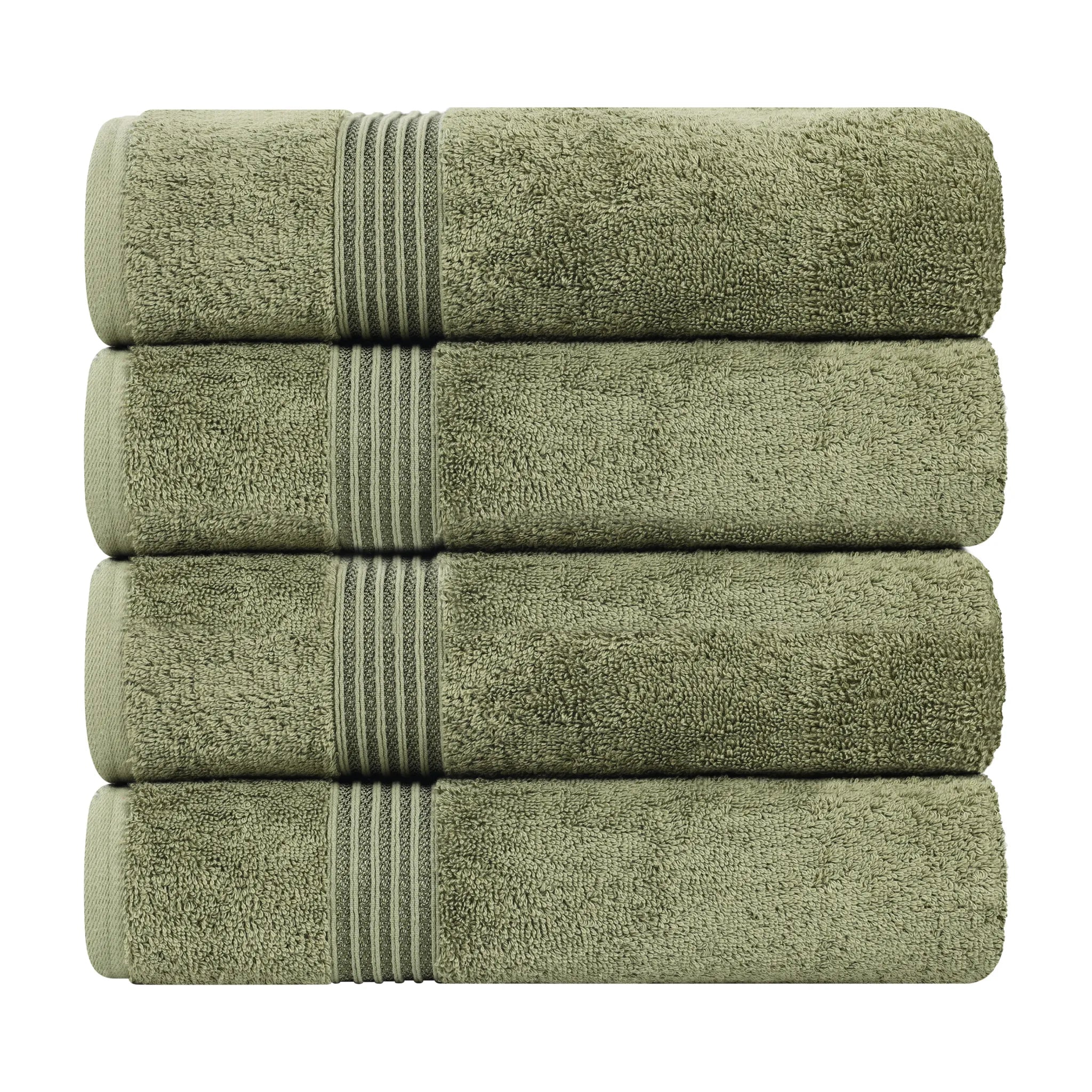 Heritage Egyptian Cotton Solid Bath Towel Set of 4 - Blue Nile Mills