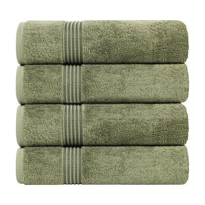 Heritage Egyptian Cotton Solid Bath Towel Set of 4 - Blue Nile Mills