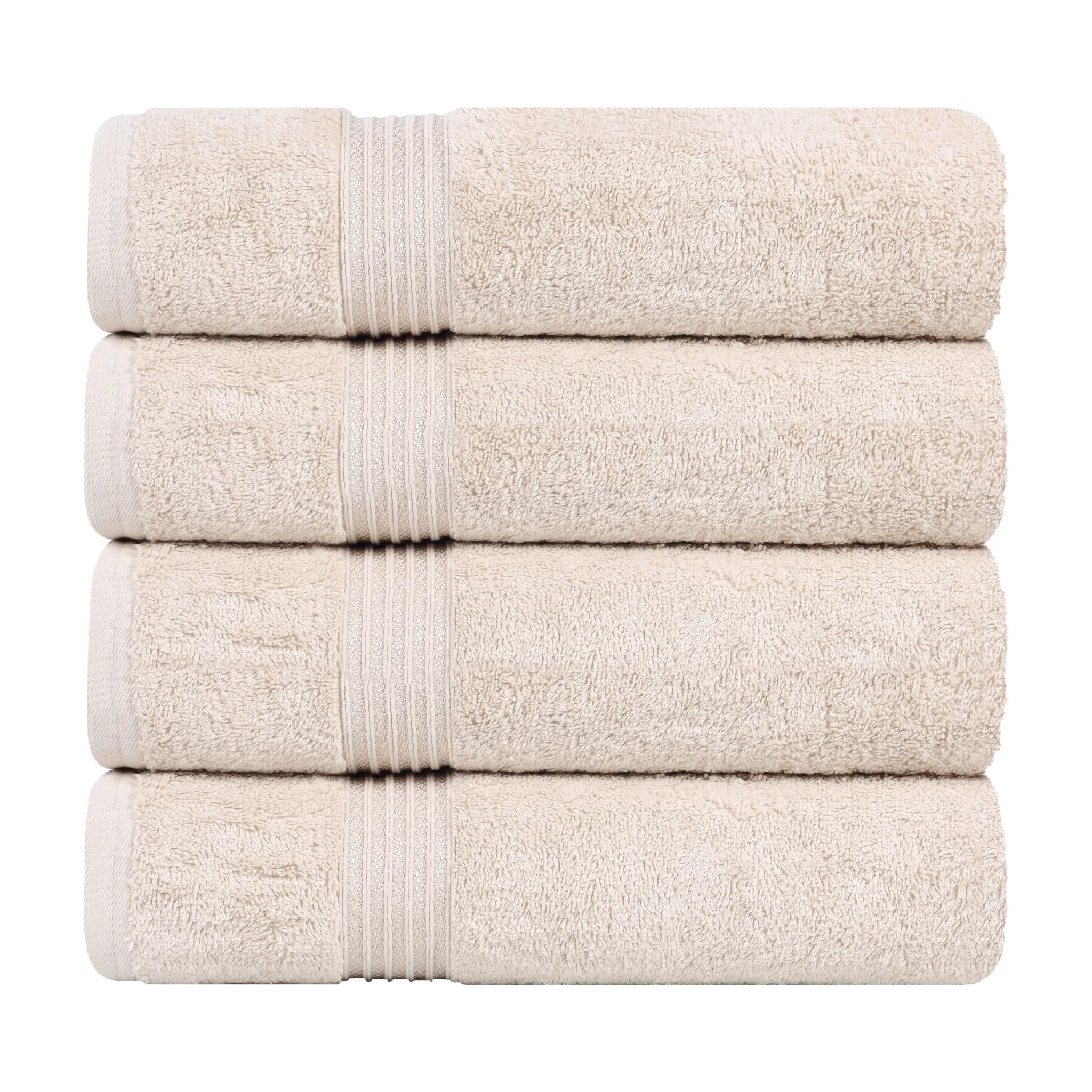 Heritage Egyptian Cotton Solid Bath Towel Set of 4 - Blue Nile Mills