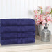 Ultra Soft Cotton Absorbent Solid Assorted 4-Piece Bath Towel Set - Navy Blue