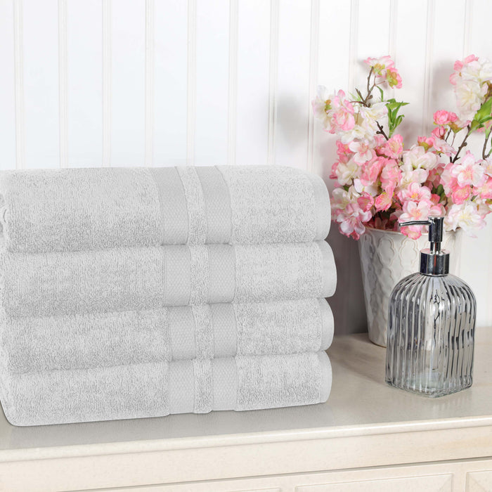 Ultra Soft Cotton Absorbent Solid Assorted 4-Piece Bath Towel Set
