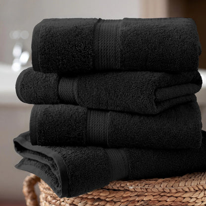 Egyptian Cotton Pile Plush Heavyweight Soft 4 Piece Bath Towel Set