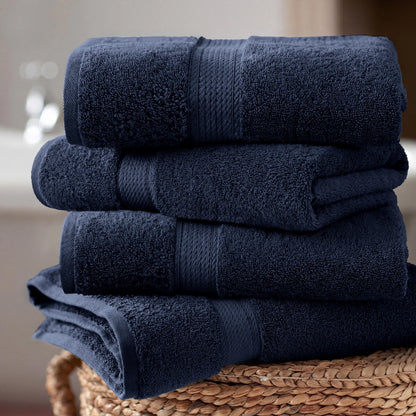 Egyptian Cotton Pile Plush Heavyweight Soft 4 Piece Bath Towel Set