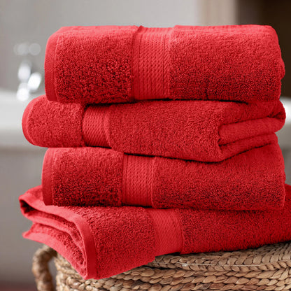 Egyptian Cotton Pile Plush Heavyweight Soft 4 Piece Bath Towel Set