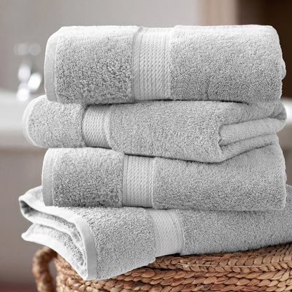 Egyptian Cotton Pile Plush Heavyweight Soft 4 Piece Bath Towel Set