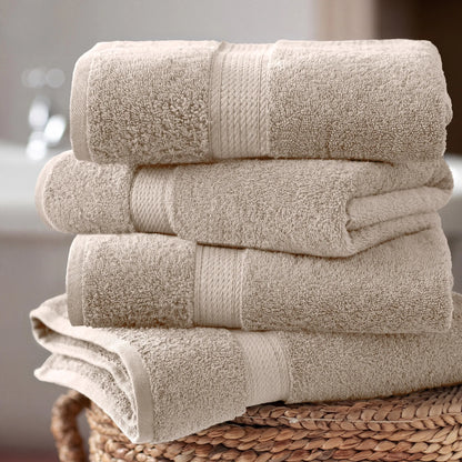 Egyptian Cotton Pile Plush Heavyweight Soft 4 Piece Bath Towel Set