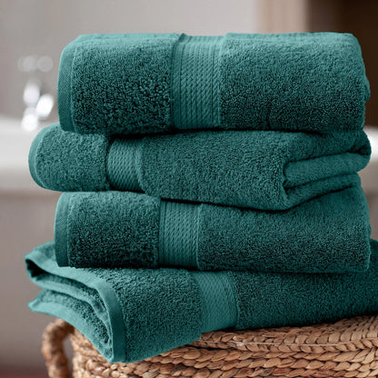 Egyptian Cotton Pile Plush Heavyweight Soft 4 Piece Bath Towel Set