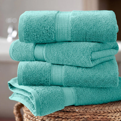 Egyptian Cotton Pile Plush Heavyweight Soft 4 Piece Bath Towel Set