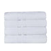 Ultra Soft Cotton Absorbent Solid Assorted 4-Piece Bath Towel Set - White