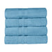 Ultra Soft Cotton Absorbent Solid Assorted 4-Piece Bath Towel Set - Denim Blue