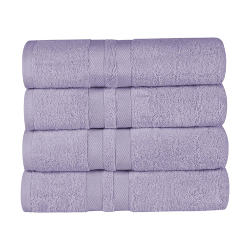 Ultra Soft Cotton Absorbent Solid Assorted 4-Piece Bath Towel Set - Winteria