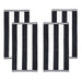 Cabana Stripe Oversized Cotton Beach Towel Set - Charcoal