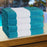 Cabana Stripe Oversized Cotton Beach Towel Set - Turquoise