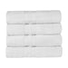 Ultra Soft Cotton Absorbent Solid Assorted 4-Piece Bath Towel Set - Silver