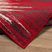 Goldman Abstract Ultra-Modern Indoor Area Rug - Red