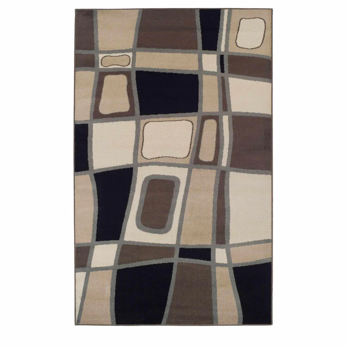 Cobblestone Modern Abstract Geometric Ornamental Indoor Area Rug