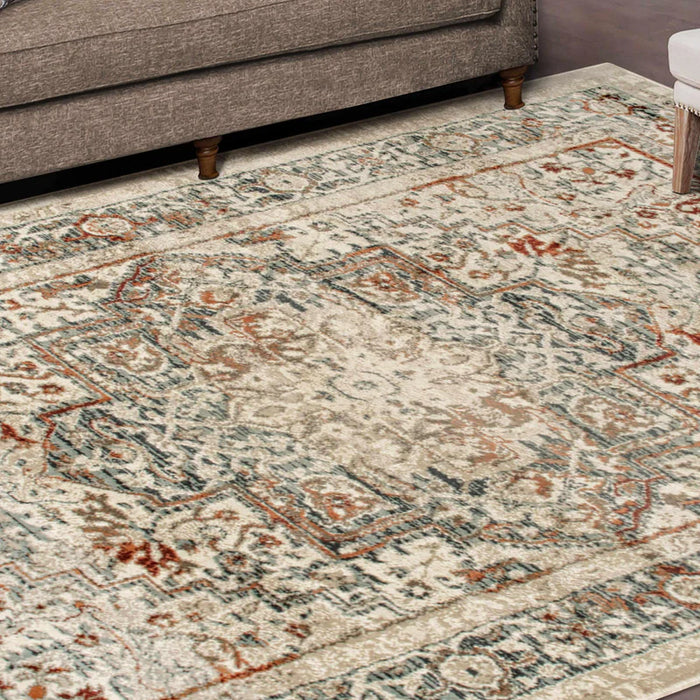 Lucida Traditional Tribal Floral Indoor Area Rug - Ivory