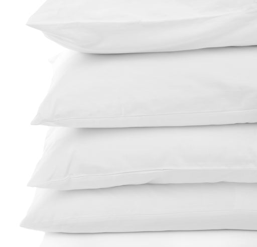 Cotton Rich Percale Pillow case Hotel Quality Pillowcase Set of 12 - White