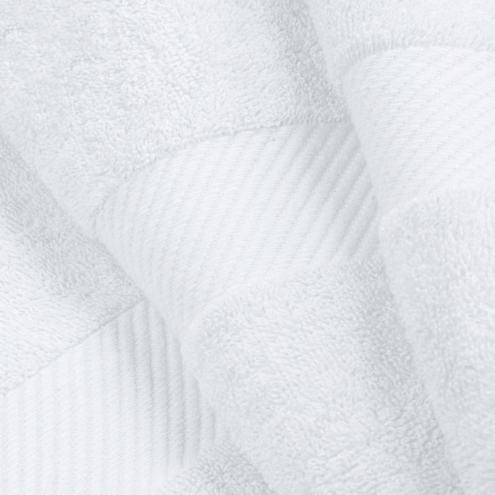 Kendell Egyptian Cotton 2 Piece Bath Sheet Set with Dobby Border - White