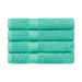 Kendell Egyptian Cotton 4 Piece Bath Towel Set with Dobby Border - Sea Green