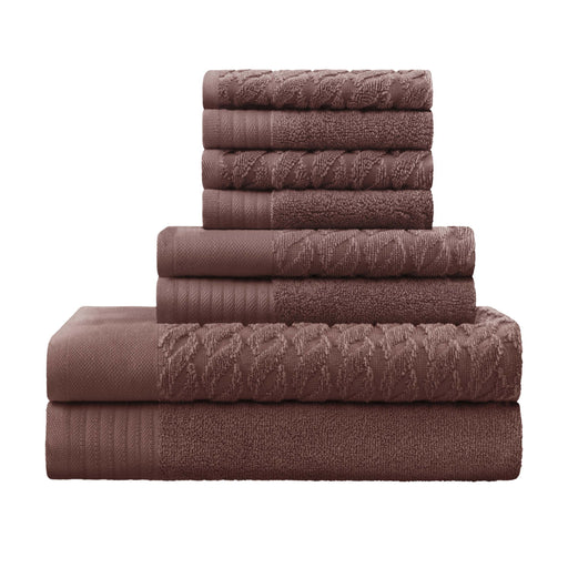 Turkish Cotton 6 Piece Highly Absorbent Solid Towel Set - Chocolate
