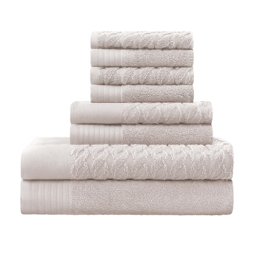 Turkish Cotton 6 Piece Highly Absorbent Solid Towel Set - Ivory