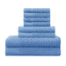 Turkish Cotton 6 Piece Highly Absorbent Solid Towel Set - Pacific Blue