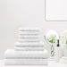 Turkish Cotton 6 Piece Highly Absorbent Solid Towel Set - White