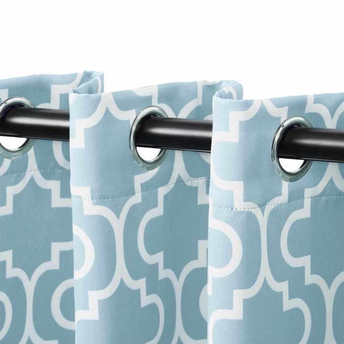 Moroccan Trellis Insulated Blackout Grommet Curtain Panel Set