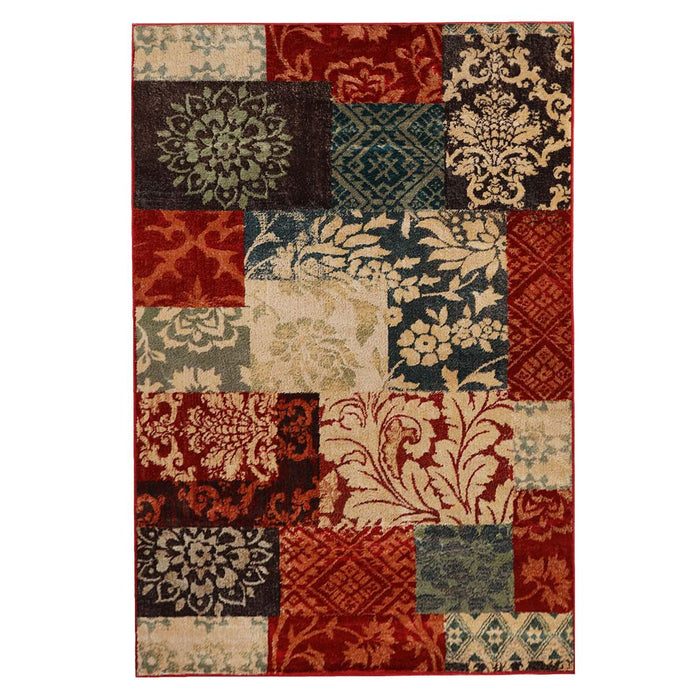 Kennicot Elegant Floral Patchwork Indoor Area Rug or Runner Rug