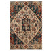 Leena Tribal Medallion Traditional Indoor Area Rug or Runner- Ivory-Teal