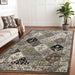 Paloma Contemporary Damask Floral Indoor Area Rug - Chocolate