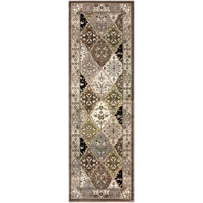 Paloma Contemporary Damask Floral Indoor Area Rug - Chocolate