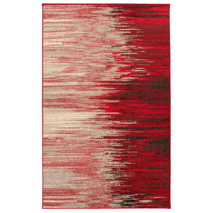 Goldman Abstract Ultra-Modern Indoor Area Rug - Red