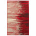 Goldman Abstract Ultra-Modern Indoor Area Rug - Red