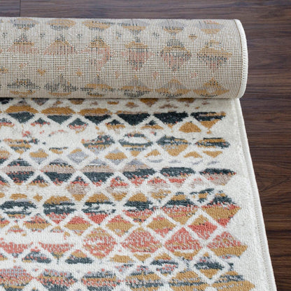 Numair Abstract Geometric Diamonds Indoor Area Rug or Runner Rug - Blue Nile Mills