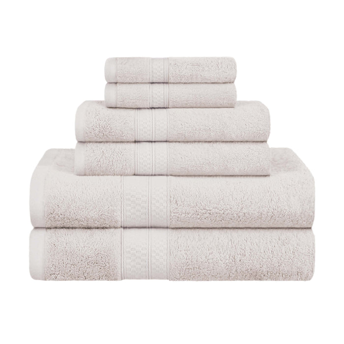 Ultra-Soft Rayon from Bamboo Cotton Blend 6 Piece Towel Set - Ivory