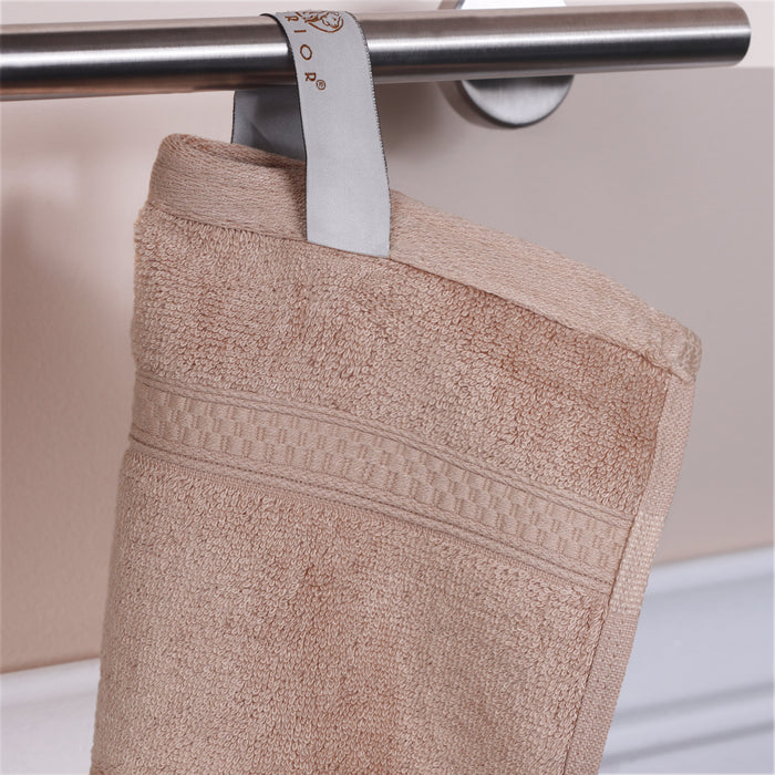 Ultra-Soft Rayon from Bamboo Cotton Blend 4 Piece Bath Towel Set - Sand