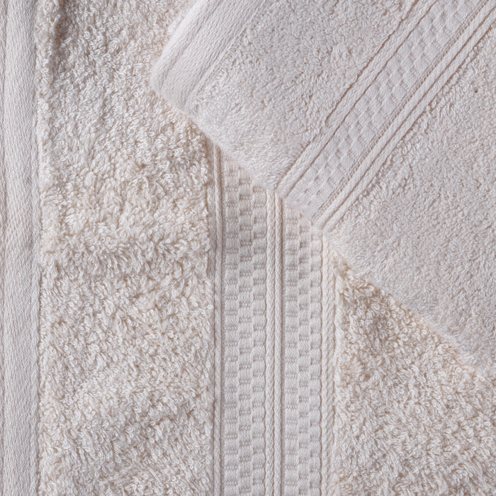 Ultra-Soft Rayon from Bamboo Cotton Blend Bath and Face Towel Set - Ivory