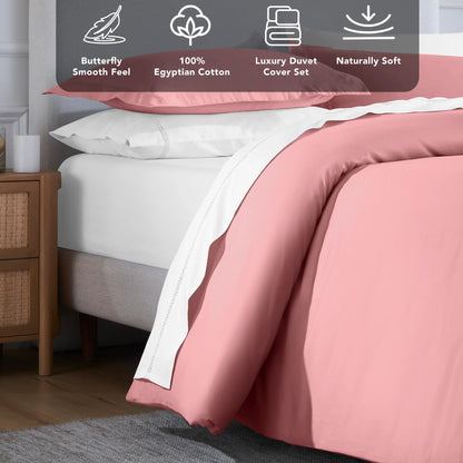 Egyptian Cotton 650 Thread Count Solid Duvet Cover Set - Blue Nile Mills