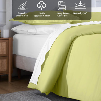 Egyptian Cotton 650 Thread Count Solid Duvet Cover Set - Blue Nile Mills