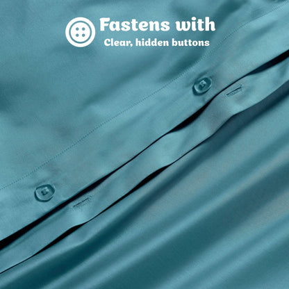 Egyptian Cotton 650 Thread Count Solid Duvet Cover Set - Blue Nile Mills