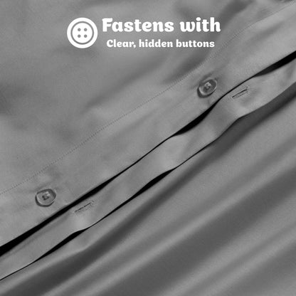 Egyptian Cotton 650 Thread Count Solid Duvet Cover Set - Blue Nile Mills