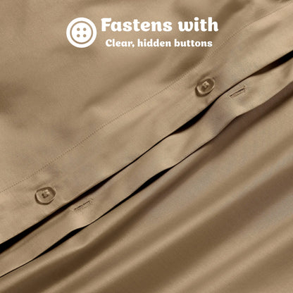 Egyptian Cotton 650 Thread Count Solid Duvet Cover Set - Blue Nile Mills