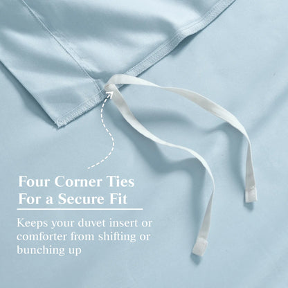 Egyptian Cotton 650 Thread Count Solid Duvet Cover Set - Blue Nile Mills