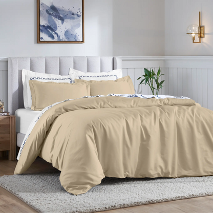 Egyptian Cotton 650 Thread Count Solid Duvet Cover Set - Blue Nile Mills
