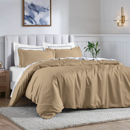 Egyptian Cotton 650 Thread Count Solid Duvet Cover Set - Blue Nile Mills