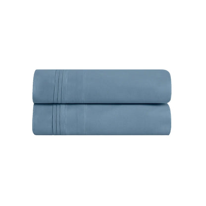 650 Thread Count Egyptian Cotton Solid Pillowcase Set - Blue Nile Mills
